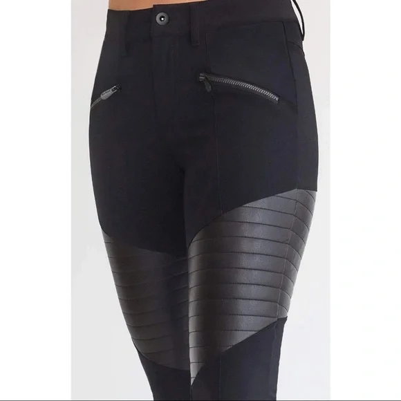 NWT Alp N Rock Sloan Leather Moto Leggings Pants $258 Black - Picture 5 of 16